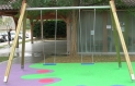 Columpios dos asientos para parques infantiles