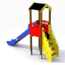 Torre con tobogán para parques infantiles